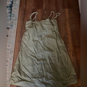 Anthropologie Sage Green Smocked Dress